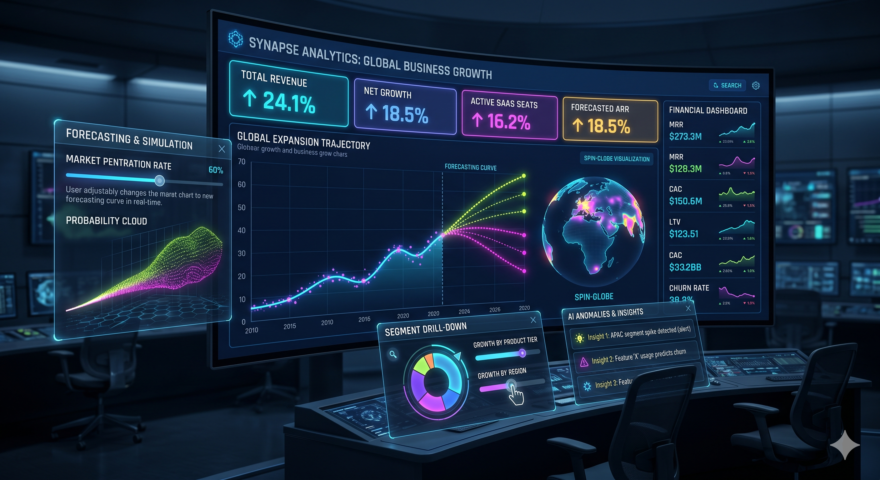 Premium SaaS analytics dashboard